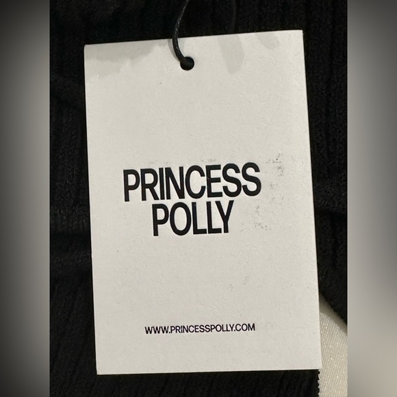 SOLD Princess Polly Brownhall Long Sleeve Ribbed Bell Sleeve Black Mini Dress - Picture 10 of 15